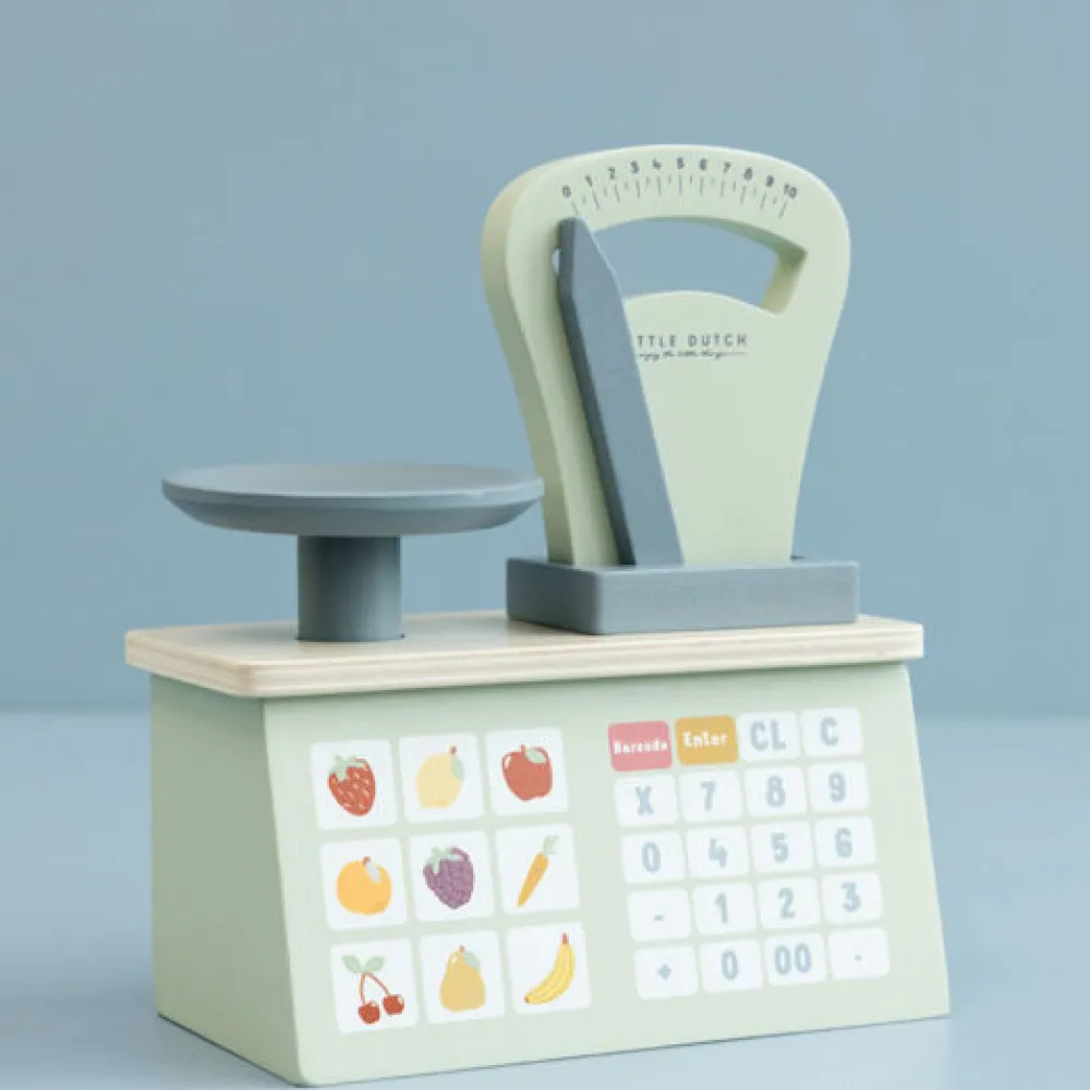 toy_weighing_scale__littl_2.webp Kids Little Dutch Wooden Toys | Play Food>Toy Weighing Scale –