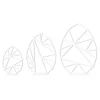 Felius Design Easter Decorations>Triangular Easter Egg set, white – 3 pcs. –