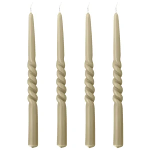 Kids Bloomingville Birthday / Party | Candle And Holders>Twist Candle Nature, Parafin 4 pcs. –