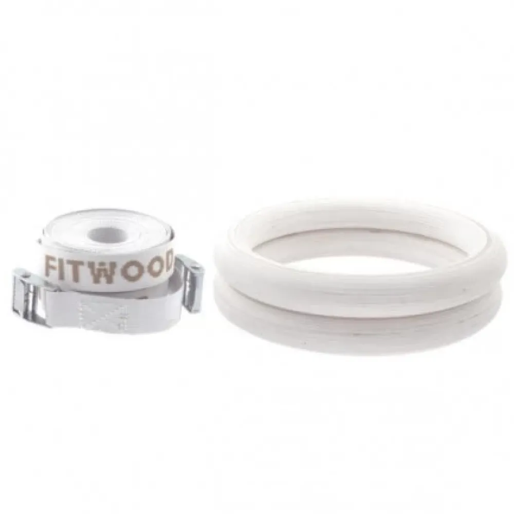 ulpu_mini_gym_rings_white_0-3.webp Kids Fitwood of Scandinavia Wooden Toys | Balance Toys>Ulpu Mini Gym Rings, White Wax with white straps – Fitwood