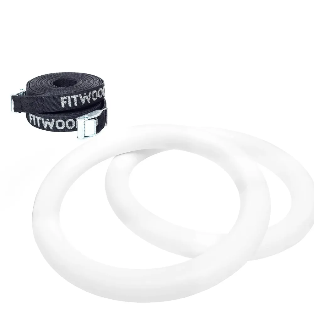 ulpu_mini_gym_rings_white_0.webp Kids Fitwood of Scandinavia Wooden Toys | Balance Toys>Ulpu Mini Gym Rings, White with black straps – Fitwood