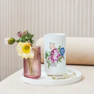 Lyngby Porcelain Easter Decorations | Ceramics And Vases>Vase 15 cm, Burgundy mouth blown – Lyngby