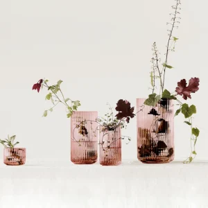 Lyngby Porcelain Easter Decorations | Ceramics And Vases>Vase 15 cm, Burgundy mouth blown – Lyngby