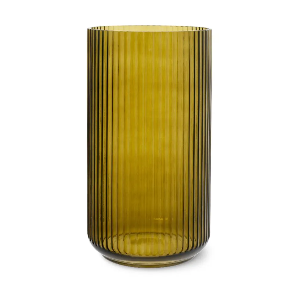 vase_h_olive_green_glass__0.webp Lyngby Porcelain Easter Decorations | Ceramics And Vases>Vase H31 Olive Green Glass – Lyngby