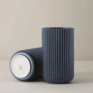 Lyngby Porcelain Ceramics And Vases>Vase Midnight blue Matt H25 cm – Lyngby