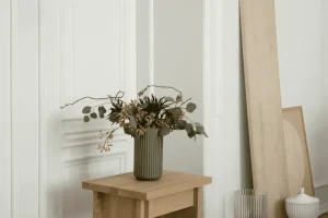 Lyngby Porcelain Ceramics And Vases>Vase Olive Green 20 cm – Lyngby