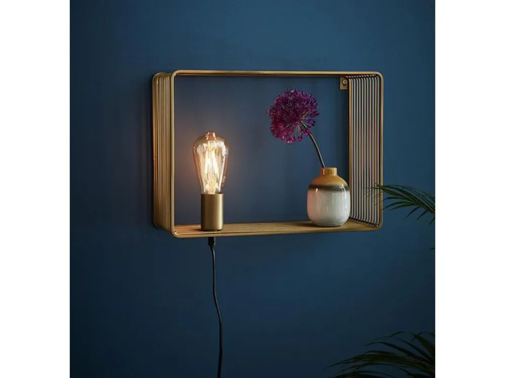 wall_lamp_shelf_l_gold__m_1.webp Markslöjd Lamps & Lighting>Wall lamp Shelf 1L gold –