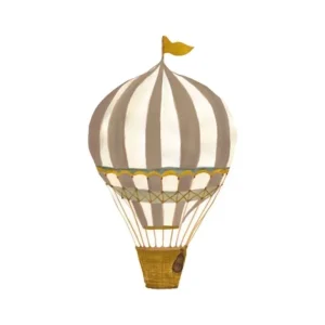 Kids That's Mine Wallstickers>Wallsticker Retro air balloon small, brown – That’s Mine