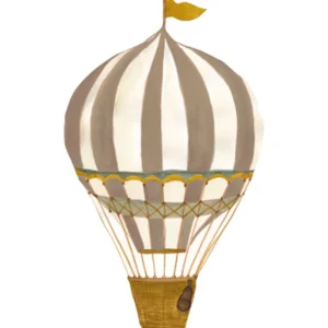 Kids That's Mine Wallstickers>Wallsticker Retro air balloon large, Brown – That’s Mine