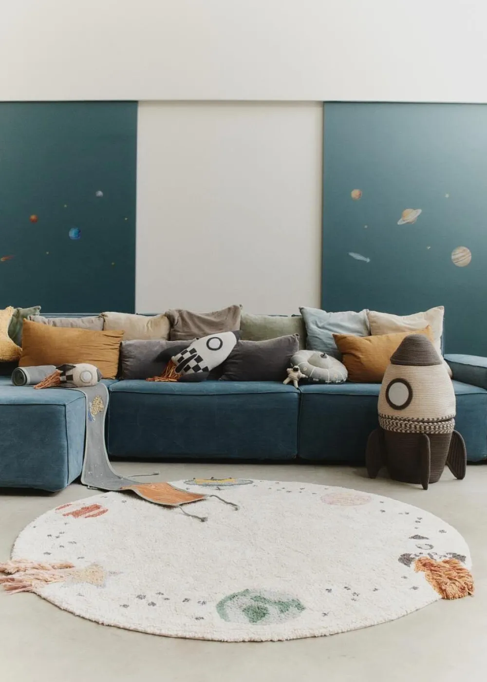 washable_cotton_rug_inter_1.webp Kids Lorena Canals Rugs And Playmats>Washable Cotton Rug, Interstellar Journey –