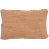 Södahl Textiles | Bedroom>Wave Knit Cushion, Caramel –