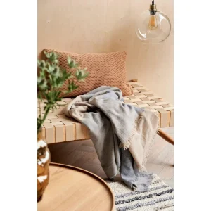 Södahl Textiles | Bedroom>Wave Knit Cushion, Caramel –