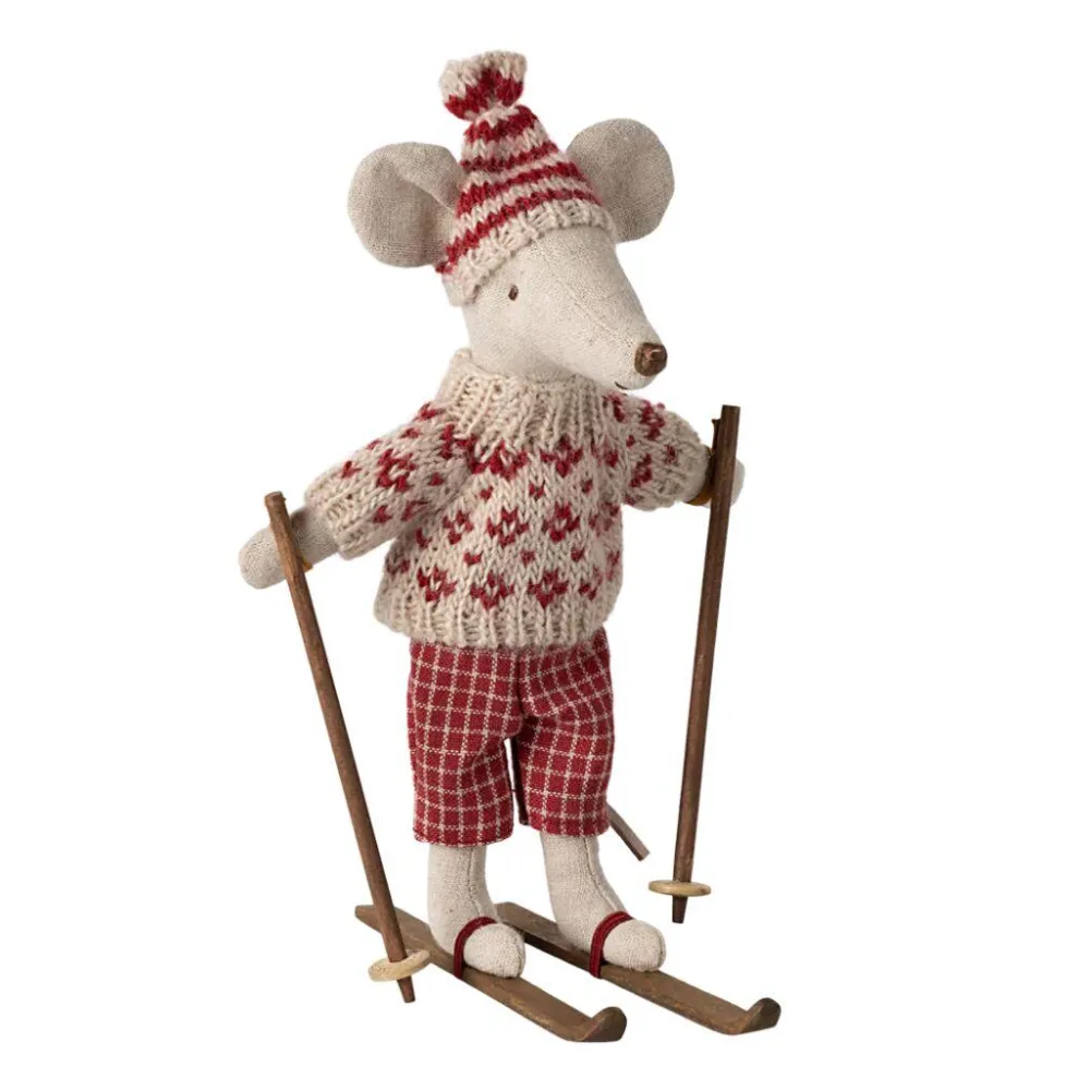 winter_mouse_with_ski_set_0.webp Kids Maileg Doll Accessories | Christmas Toys>Winter mouse with ski set, Mum –