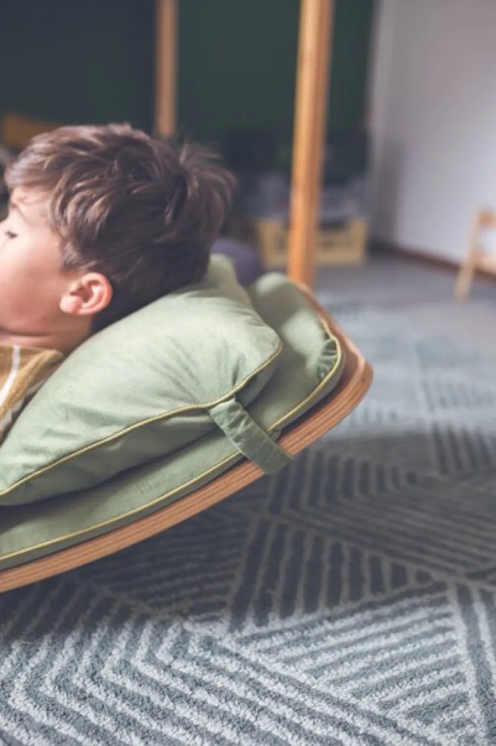 wobbel_pillow_original_ol_1.webp Kids Wobbel Cushions & Nursing Pillows | Balance Toys>Pillow Original, Olive –