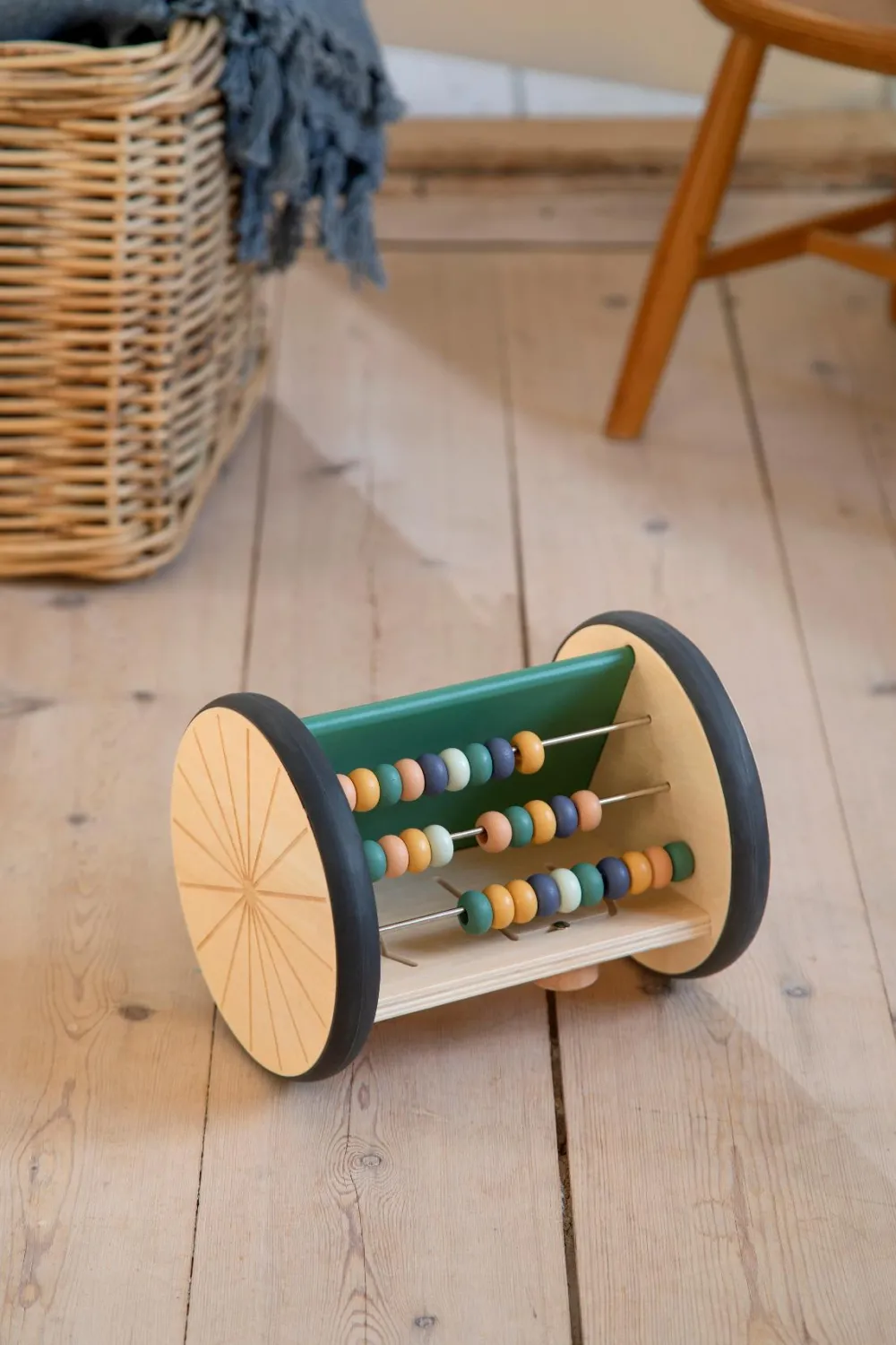 wooden_activity_roller__m_2.webp Kids Sebra Interior Christmas Toys | Baby Toys>Wooden activity roller / mirror, Woodland – Sebra
