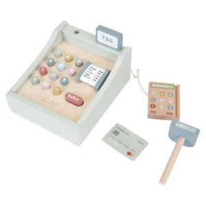 Kids Little Dutch Wooden Toys | Christmas Toys>Wooden Cash Register with scanner –
