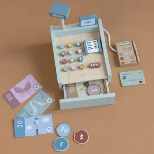 Kids Little Dutch Wooden Toys | Christmas Toys>Wooden Cash Register with scanner –