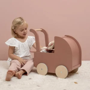 Kids Little Dutch Doll Accessories | Christmas Toys>Wooden Doll Pram Rose –