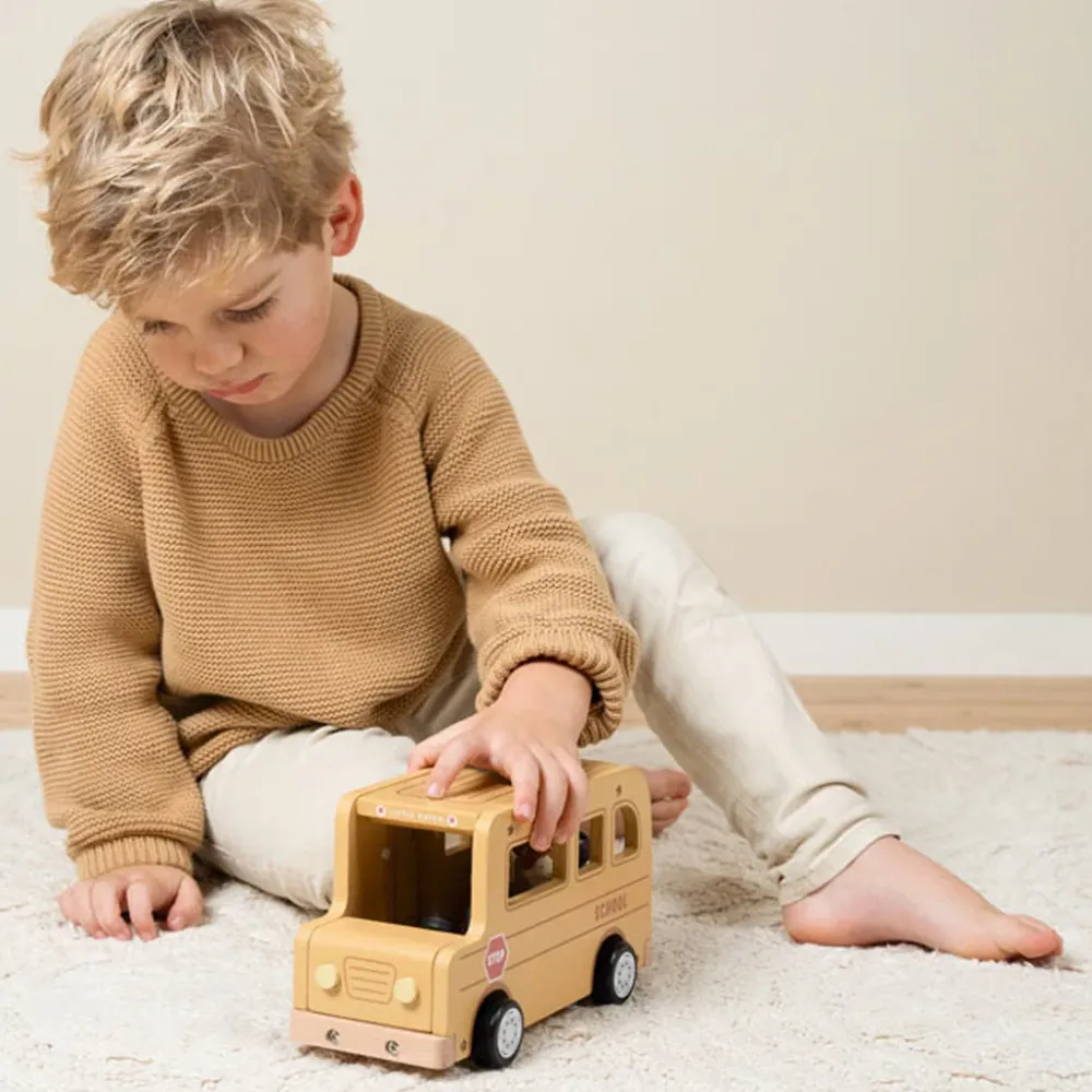 wooden_school_bus_with_fi_1.webp Kids Little Dutch Wooden Toys | Cars And Road Ways>Wooden School Bus with Figures –