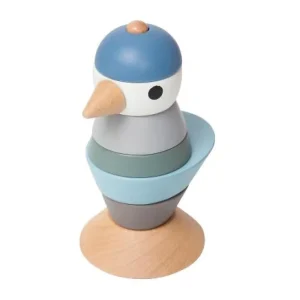 Kids Sebra Interior Wooden Toys | Baby Toys>Wooden stacking bird, royal blue – Sebra