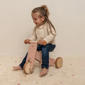 Kids Little Dutch Bikes, Scooters And Helmets>Wooden Tricycle Pink –